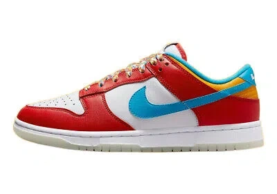 Pre-owned Nike Men's  Dunk Low Qs "fruity Pebbles" Habanero Rd/laser Blue-wht (dh8009 In White