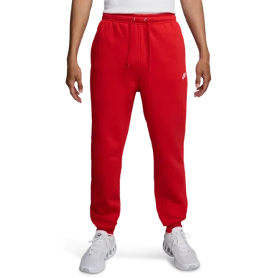 Nike Mens  Club Joggers In University Red/white