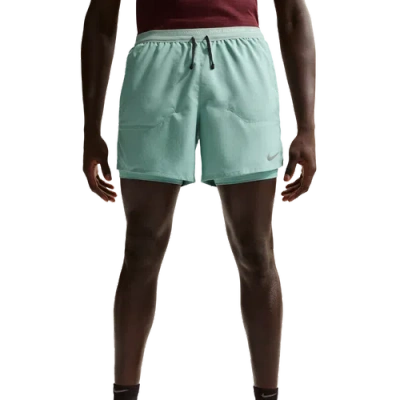 Nike Mens  Dri-fit Stride 2in1 5in Shorts In Cannon/black/cannon