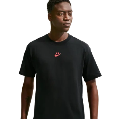Nike Mens  Nsw M90 Short Sleeve Swoosh World T-shirt In Black/red