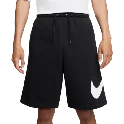 Nike Mens  Solo Swoosh Fleece Shorts In White/black