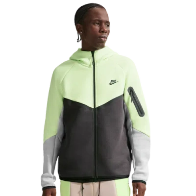 Nike Mens  Tech Fleece Full-zip Windrunner Hoodie In Lt Liquid Lime/anthracite/lt Smoke Grey
