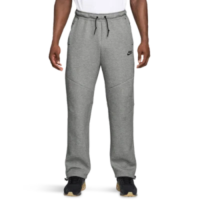 Nike Mens  Tech Fleece Open Hem Pants In Dark Grey Heather/black