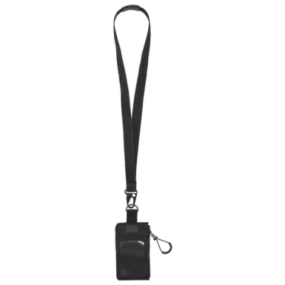 Nike Mens  Tech Statement Zip Wallet Lanyard In Black/black/black