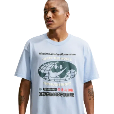 Nike Nsw Max 90 T-shirt In Hydrogen Blue/green