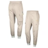 Nike Oatmeal Purdue Boilermakers Club Cargo Jogger Pants In Heather Gray