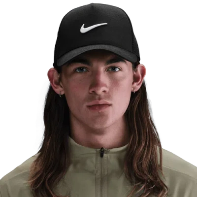 Nike Rise Trucker Cap In Black/white