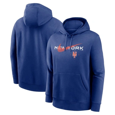 Nike Royal New York Mets Swoosh Neighborhood Pullover Hoodie