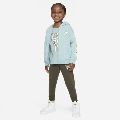 Nike Babies' Sportswear "art Of Play" French Terry Full-zip Set Toddler 2-piece Set In Brown