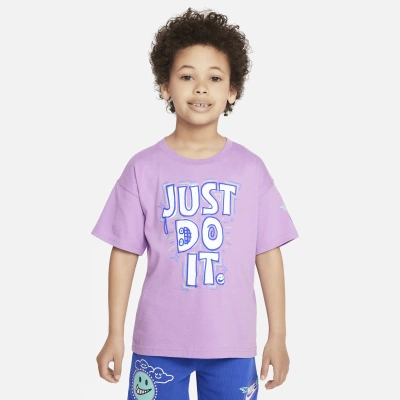 Nike Sportswear "art Of Play" Relaxed Graphic Tee Little Kids T-shirt In Purple