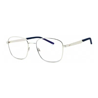 Nike Square Full Rim Eyeglasses In Metallic