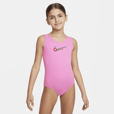 Nike Swim Big Kids' (girls') U-back One-piece Swimsuit In Pink
