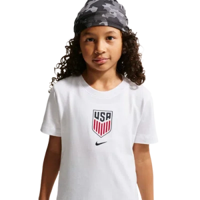 Nike Us Kids Short Sleeve T-shirt In White/blue