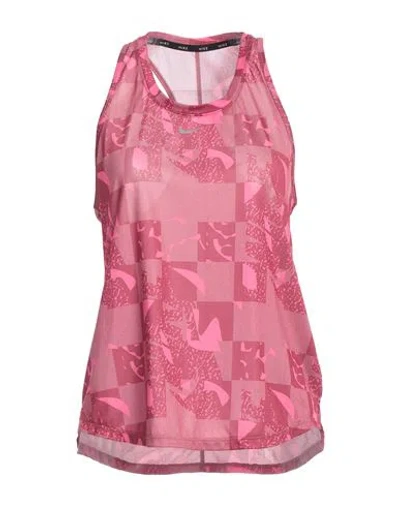 Nike Woman Tank Top Pastel Pink Size L Polyester
