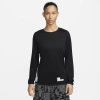 Nike Women's Dri-fit Long-sleeve Warm-up Basketball Top In Black/ White/ White