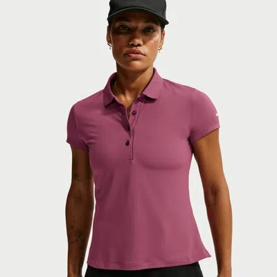 Nike Women's Golf Club Dri-fit Uv Short-sleeve Golf Polo In Red