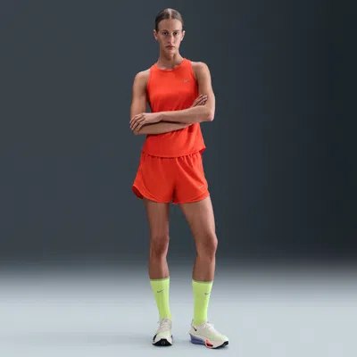 Nike Women's Tempo Dri-fit Brief-lined Running Shorts In Red