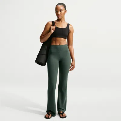 Nike Women's Zenvy High-waisted Flared Leggings With No Front Seam In Green
