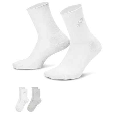 Nike Womens Roll Down Socks 2 Pack - In White