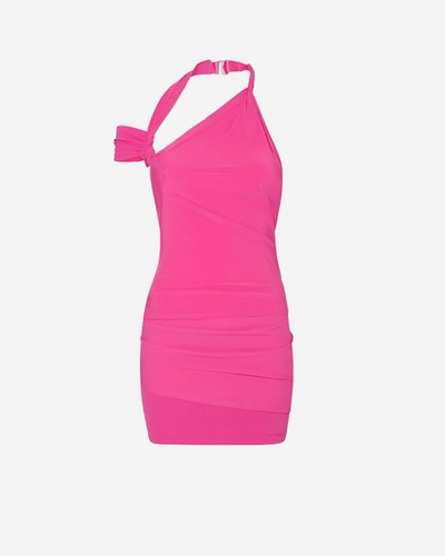 Nike X Jacquemus Asymmetric Minidress In Red