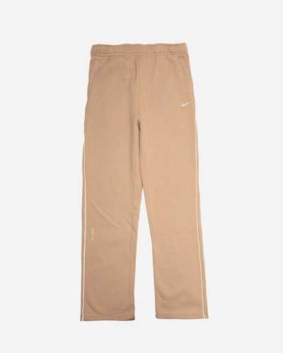 Nike X Nocta Open-hem Fleece Pants In Brown