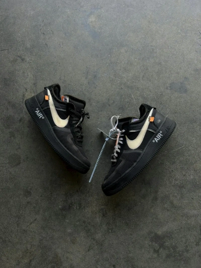 Pre-owned Nike X Off White Air Force 1 Shoes In Black