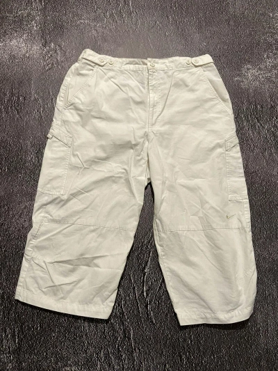 Pre-owned Nike X Vintage Nike Y2k Cargo Shorts In White
