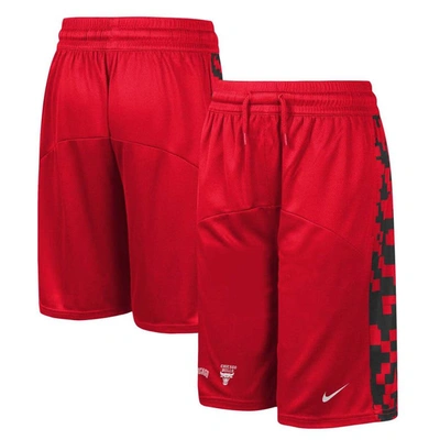Nike Kids' Youth  Red Chicago Bulls Courtside Starting Five Team Shorts