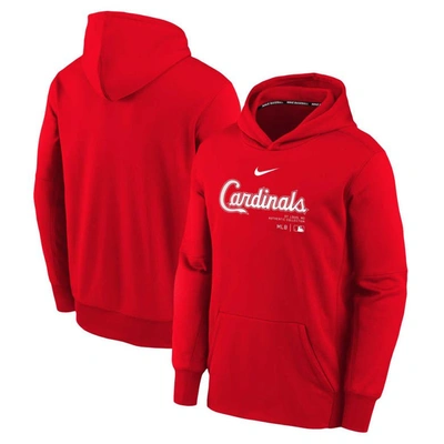 Nike Kids' Youth  Red St. Louis Cardinals Authentic Collection Performance Pullover Hoodie