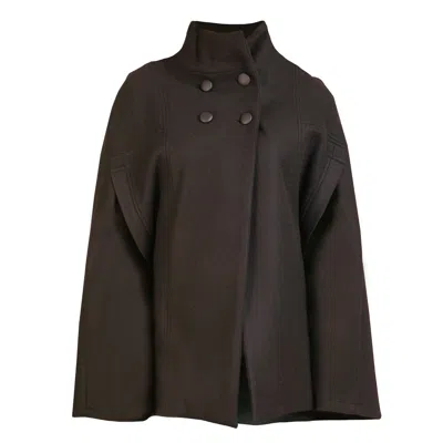 Nikka Place Alyssum Black Cape Coat