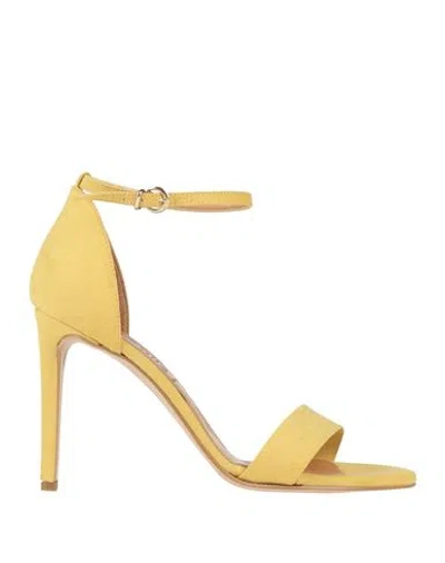 Nila & Nila Woman Sandals Yellow Size 8 Textile Fibers