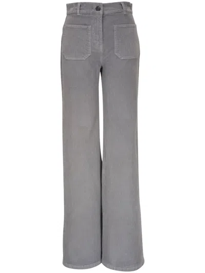 Nili Lotan High-waisted Denim Trousers In Grey