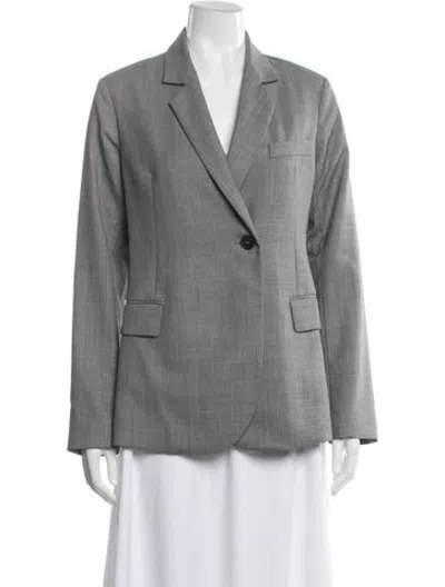 Pre-owned Nili Lotan Virgin Wool Blazer In Grey