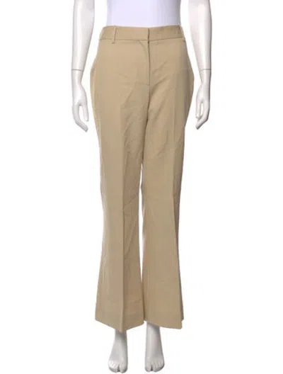 Pre-owned Nili Lotan Virgin Wool Flared Pants W/ Tags In Neutrals