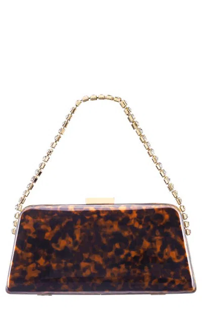 Nina Darsie Faux Leather Frame Clutch In Purple