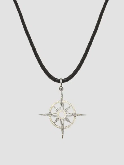 Nina Gilin Women's Two-tone & Diamond North Star Pendant Leather Cord Necklace