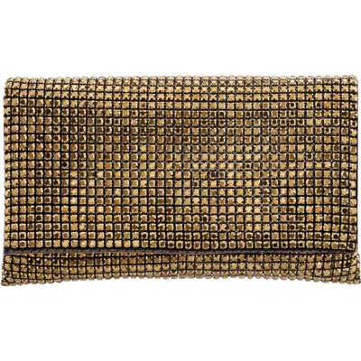 Nina Kaveri Crystal Clutch In Gold