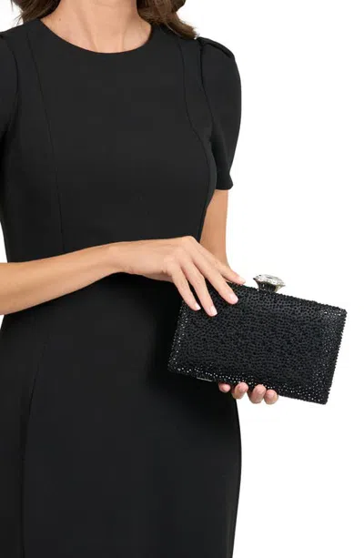 Nina Melanie Crystal Clutch In Black