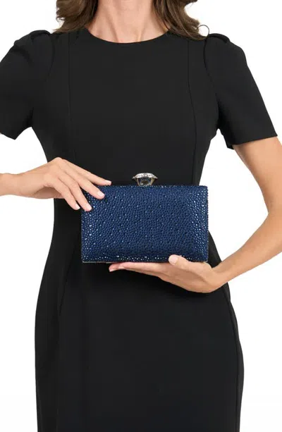 Nina Melanie Crystal Clutch In Blue