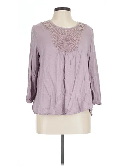 Pre-owned Nine West 3/4 Sleeve Blouse In Purple