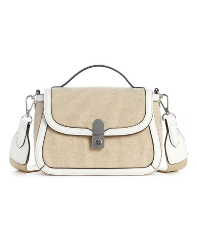 Nine West Adelaide Crossbody Flap Bag In White