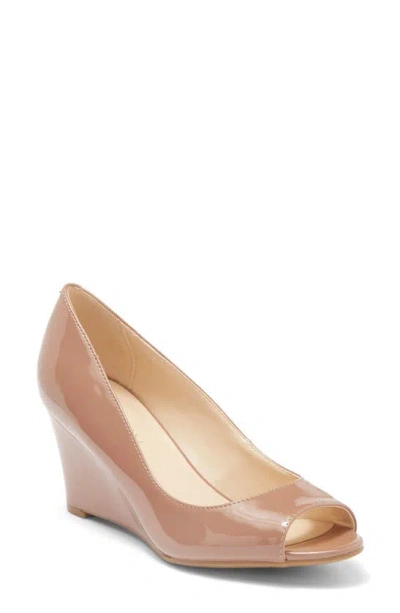 Nine West Canise Wedge Pump In Clay Patent