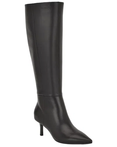 Nine West Kimdee9x9 Leather Boot In Black