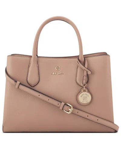 Nine West Kyrie Triple Compartment Satchel Bag In Brown
