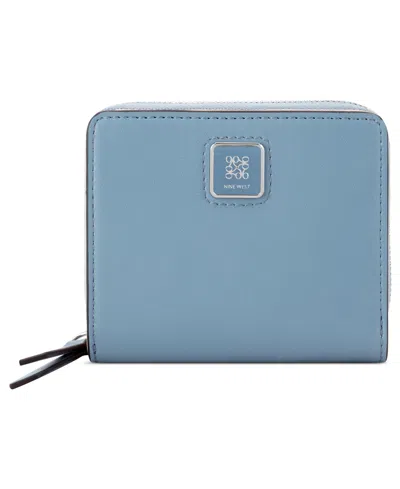 Nine West Lockup 9 French Wallet In Blue