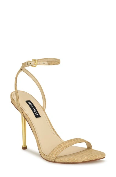 Nine West Reina Ankle Strap Sandal In Light Natural