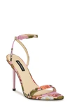 Nine West Reina Ankle Strap Sandal In Medium Pink