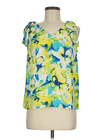 Pre-owned Nine West Sleeveless Blouse In Green