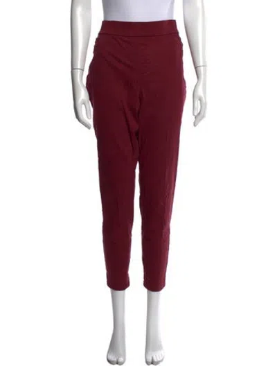 Pre-owned Nine West Straight Leg Pants In Burgundy