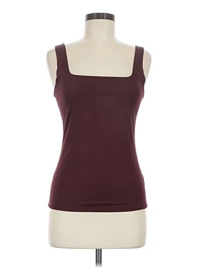 Pre-owned Nine West Tank Top Burgundy Strapless Neckline Tops